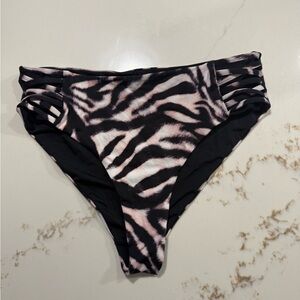 Bebe Black and White Bikini Bottoms